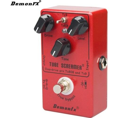 NEW Demon fx High QualityDemonfx Red DemonTube Screamer II Effect Pedal Overdrive Upgraded version V2.0