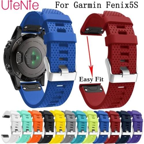 New 20mm Silicagel Soft Band Strap Watchband Bracelet Wrist Strap for Garmin Fenix 5S Watch Replacement Silicone Wrist watchband