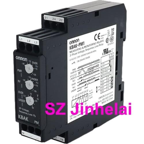 OMRON K8AK-PM1 Authentic Original Measuring Monitoring Relay 200-240VAC