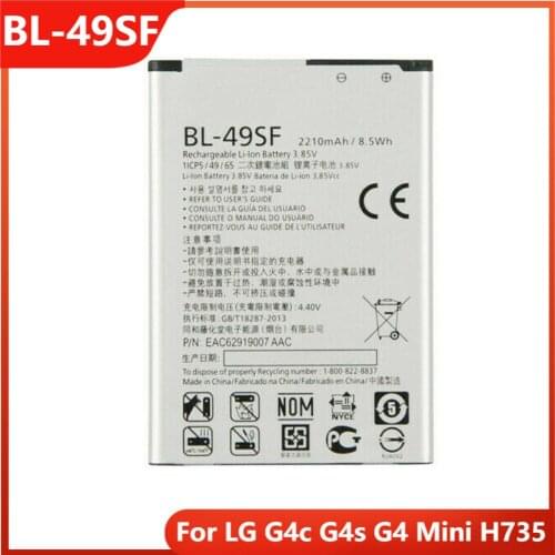 Original Phone Battery BL-49SF For LG G4c G4s G4mini G4 Mini H735 BL-49SF Replacement Rechargable Batteries 2300mAh