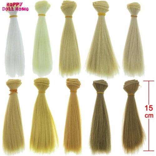 1 Pcs 15 * 100 cm DIY Doll Wigs Multi-colors Straight Hair For Barbie Doll For BJD SD 1/3 1/4 1/6 Head Accessories Hair Wigs