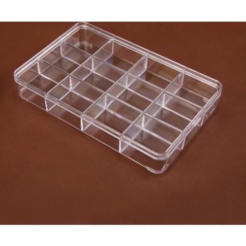 Clear Plastic Jewellery Beads Box 12 Compartment Storage Box Retail Shop Jewelry Display Case