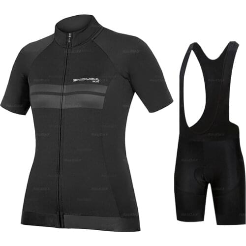 Raudax Endura Women Summer Autumn Crew Neck Shirt Team Racing Clothing Cycling Ladys Sports Bike Jersey Ropa Ciclismo Triathlon