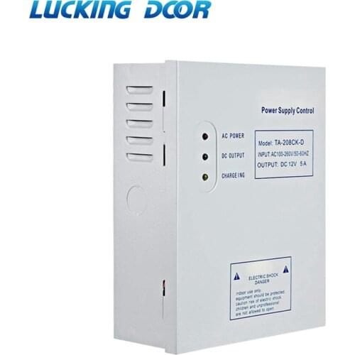 Door Access Control System Switch Power Supply AC 110~240V Delay Time Max 15 Second Frequency Power DC12V 5A 50W