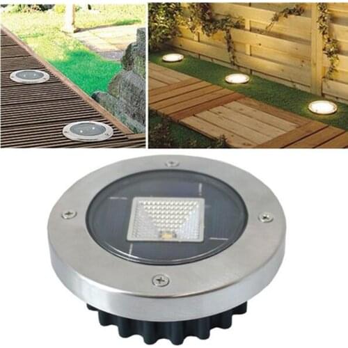 Solar Power Buried LED 100000 Hours Auto-on Sensor Night Light Ground Lamp Outdoor Path Way Garden Light Decking Waterproof