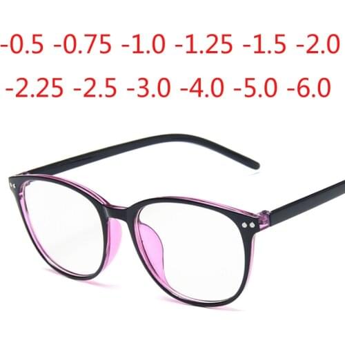 Rivets Finished Myopia Glasses Women Green Film Nearsighted Made prescription -1.0 -1.5 -2.0 -2.5 -3.0 -3.5 -4.0 -4.5 -6.0