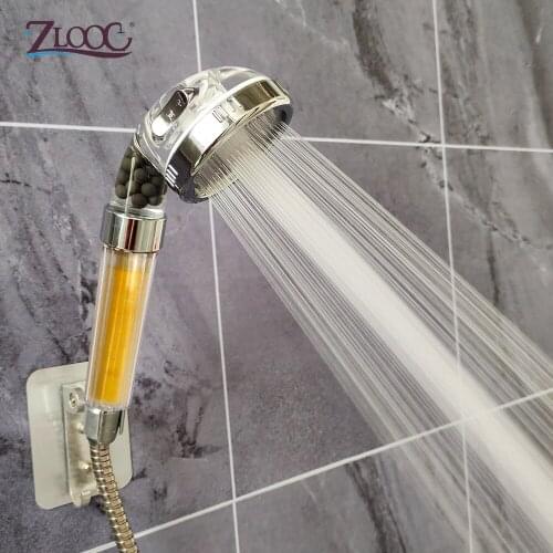 Zloog Bathroom 3 Modes Vitamin C Lomon Lavender Rose Filter Shower Head High Pressure Saving Water Inoic Mineral SPA Showerheads