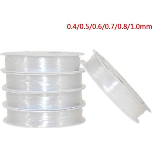 0.4mm 0.8mm 1.0mm Jewelry Beaded Elastic Cord DIY Clear Transparent crystal elastic cord DIY Beading Making Bracelet&Necklace