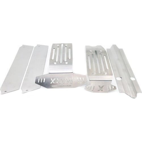 1:5 X-MAXX XMAXX Metal Chassis Armor Suit Upgrade stainless steel skid plate kit chassis armor protection plate for RC car