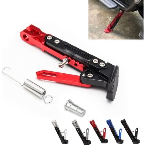 1Pc Motorcycle Aluminium parking frame Adjustable Side Support Parking Kickstand for Yamaha Honda Kawasaki Suzuki BMW Halley