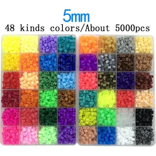 2.6mm/5mm Hama beads PUPUKOU Iron beads Kit Perler Fuse beads 3D Puzzle DIY Toy Kids Creative Handmade Craft Toy Gift