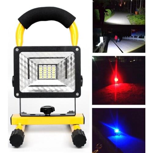 30W LED Lantern Camping Light Portable Work Light Searchlight 24 Led Spotlight Rechargeable Emergency Warning Lights Flood Light