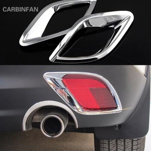 ABS Chrome Rear Bumper Reflector Fog Light Lamp Cover Trim Molding Sticker For Mazda Cx-5 Cx5 2013 2014 C999