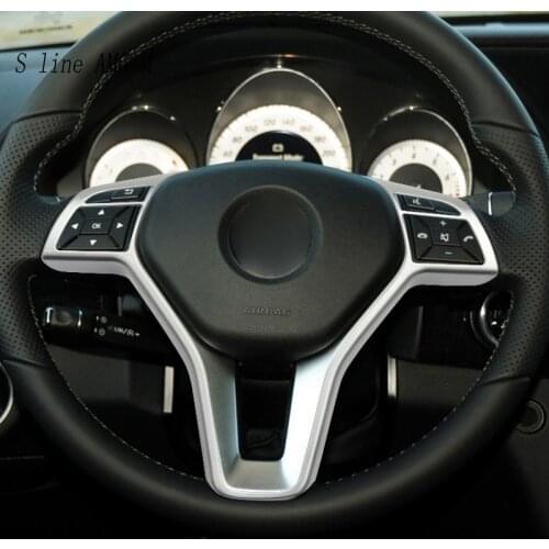 Car Styling For Mercedes Benz A B C E Cla Cls Gla Glk Class W176 X204 W204 W207 W212 Steering Wheel Buttons Frame Cover Stickers