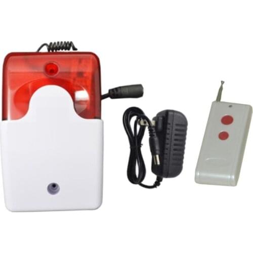 315mhz wireless speaker alarm horn 105dB speaker horn red flashing alarm siren 315mhz wireless 200meter wireless alarm siren