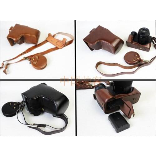 PU Leather Camera Case Bag Cover For Panasonic GH5 Lumix GH 5 With Storage Bag Bottom Opening Case