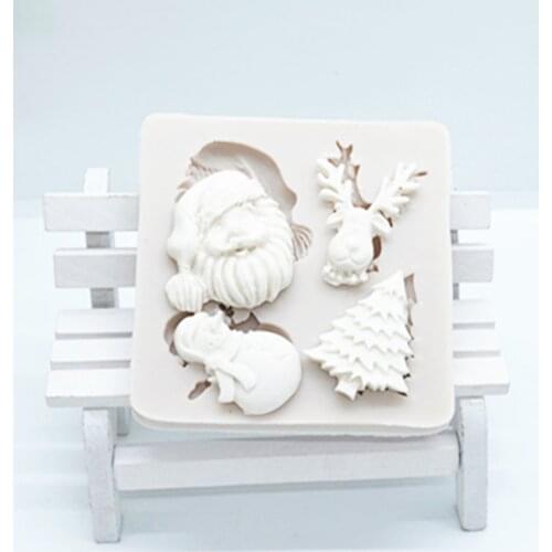 Luyou Santa Claus, Snow, Socks, Cake Tools Silicone Resin Molds DIY Kitchen Baking Accessories , Cake Decorating Tools FM045