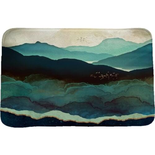 Mountain Range Mountains Creative Printing Carpets and Rugs for Bedroom Living Room Carpet Kitchen Bathroom Anti-Slip Floor Mats
