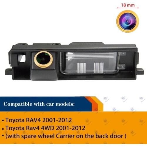 Rear View Camera for Toyota Rav4 Mk3 2001-2011 with Spare Tire ,Backup Camera Night Vision Camera HD 1280x720p Golden Camera