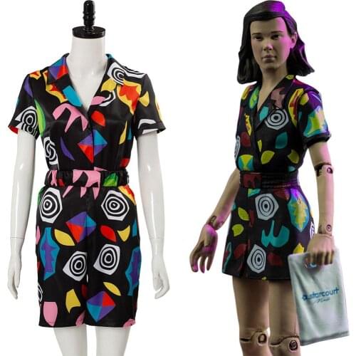 Stranger Cosplay Things 3 Eleven Dress Cosplay Costume Halloween Carnival Costumes for women men Full Sets
