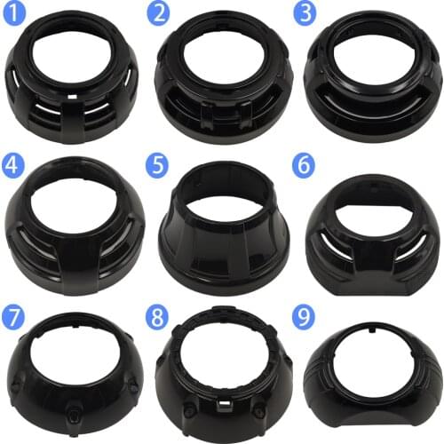 3.0 inches projector lens shrouds Easy Install hella 3 Koito Q5 Bi-xenon hid projector shroud Mask LHD RHD hid headlight Modify