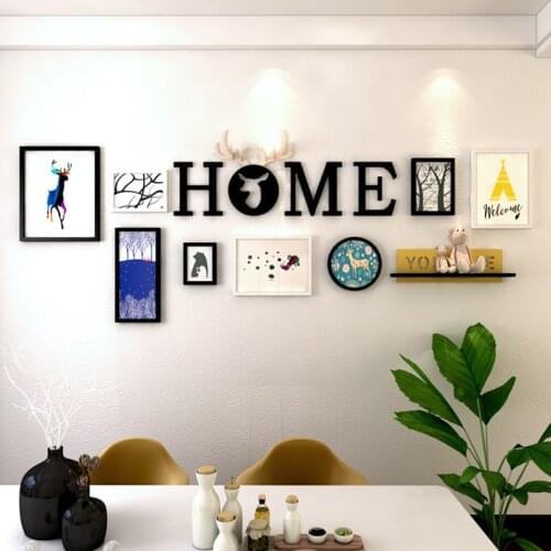 3D Creative Letters Photo Frame Set Kid Room Wall Colors Decorative Paintings Photo Wall Picture Frame Hollow Mural Wall Sticker
