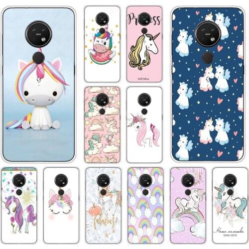 49AS Fat Unicorn On Rainbow Jetpack soft Silicone Cover Case for Nokia 4.2 5.2 7.2 cover funda