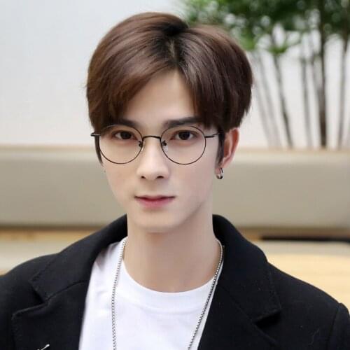 Veshion Blue Light Glasses Women Men Titanium Glasses Frames Round Transparent Clear Lens Vintage Myopia Ultra-light Computer