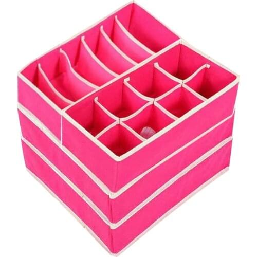 The New 4 Pcs Set Underwear Bra Organizer Storage Box Beige Drawer Closet Organizers Boxes For Underwear Scarfs Socks Bra