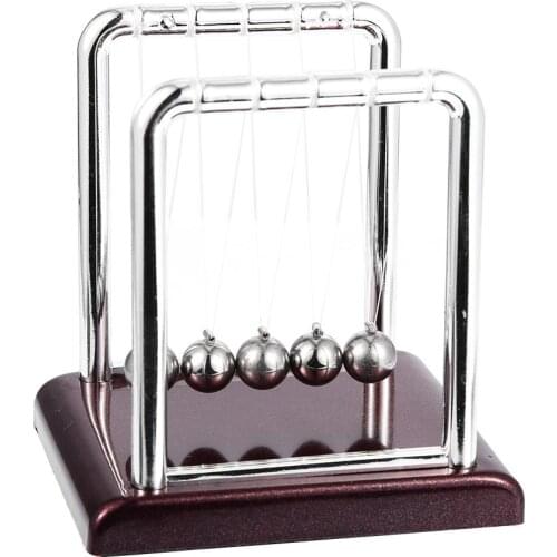 Creative Newton Billiards Balanced Balls Decorative Metal Handicraft Black Base Household Physics Science Decoration