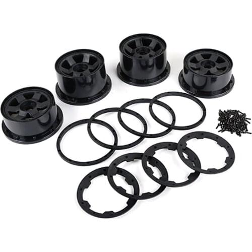 Front and Rear Wheel Hub with Beadlock Ring Set Fit for 1/5 HPI ROFUN ROVAN KM BAJA 5B SS RC CAR PARTS