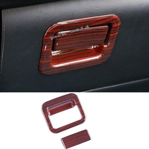 Peach wood grain Interior Storage Box Handle Cover Trim For Toyota RAV4 2016 2017 2018