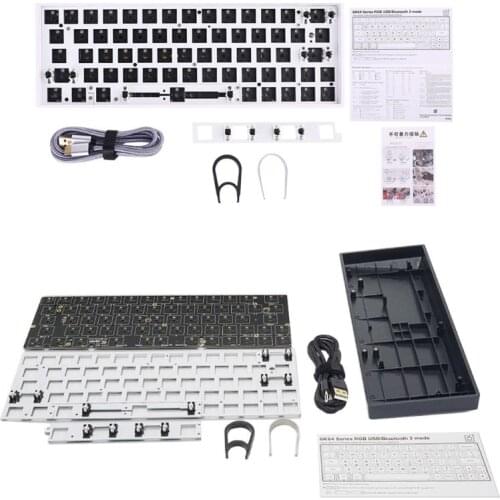 GK64XS Hot Swap Programmable Bluetooth Mechanical Keyboard Pcb Custom Kits RGB Switch Type-c Usb Port Module suit GH60