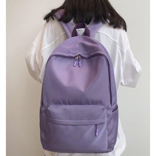 DCIMOR New Solid Color Waterproof Oxford Laptop Backpack High Quality Men and Women Portable Travel Bag Couples Big Schoolbag