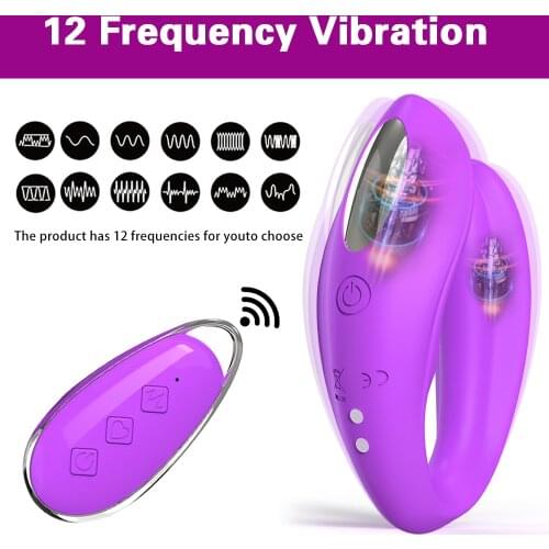 U Shape Wearable Vibrator for Couples Erotica Sex Intimate Goods Soft Silicone Dildo Vibrators Remote Control Adults Sex Toys