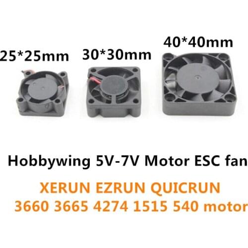 Hobbywing 5 V-7 V 150A Motor DC ventilador ESC/25/30/40mm para XERUN EZRUN QUICRUN ESC RC piezas del modelo de enchufe jst 1