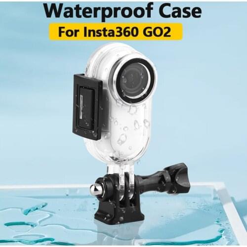 Waterproof Case for Insta360 GO 2 Protective Cover Mount Adapter Diving Swimming Surfing Protector Action Camera Accessories