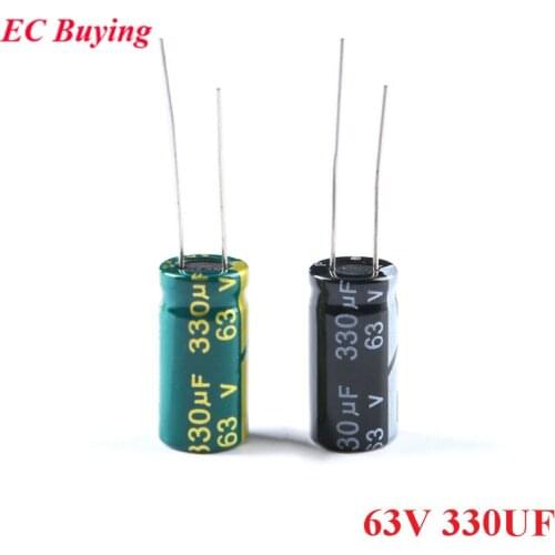 10pcs DIP Electrolytic Capacitor 63V 330UF ± 20% 10*20mm Aluminum Electrolytic Capacitor 10x20mm