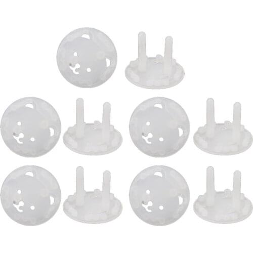 10pcs EU Stand Power Socket Cover 2 hole Electrical Outlet Baby Child Safety Electric Shock Proof Plugs Protector