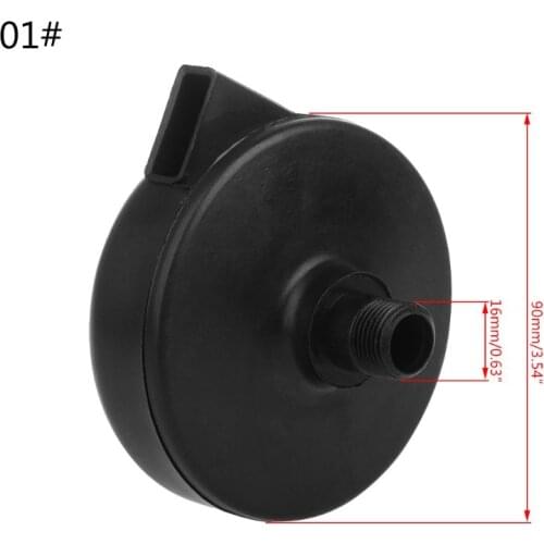 16/20mm Black Plastic Male Threaded Exhaust Noise Muffler Air Filter Silencer Compressor