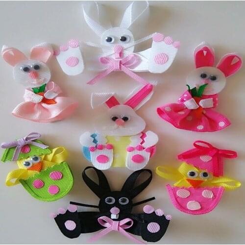 18PCS Hair AccessoriesGirl Ribbon Sculpture Hair Bow Clips, Barrattes Free Shipping
