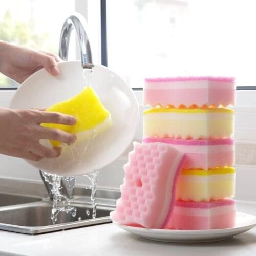 4Pcs Dish Sponges Kitchen Sponge Thicken Rag Magic Sponge Eraser Dish Tableware Pot Cleaning Brush Car Washing Sponges