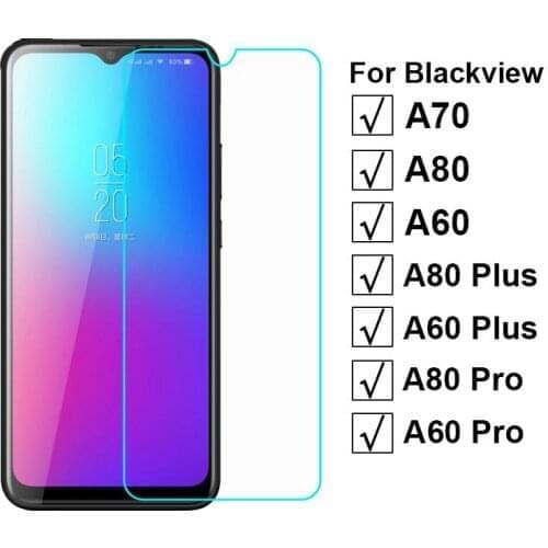 5PCS Tempered Glass For Blackview A70 Protective Glass Cover on Pelicula Blackview A80 A60 Plus A80Pro A60 Pro Screen Protector