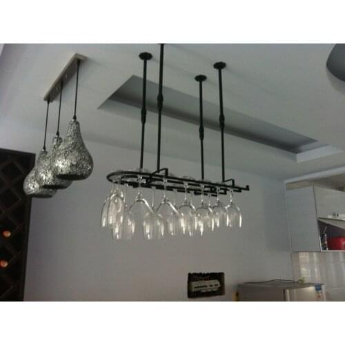 60*25CM Fashion Bar Red Wine Goblet Glass Hanger Holder Hanging Rack Shelf