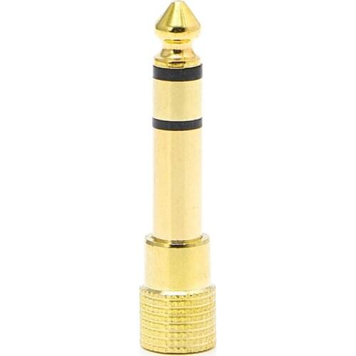 Adapter 6.5mm 1/4"Male Plug To 3.5mm 1/8" Female Jack Stereo Headphone Audio Adapter