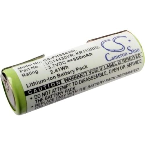 Cameron sino 650mah battery for PHILIPS HS8420 HS8420/23 KR112RRL US14430VR Shaver Battery