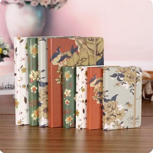 Notebooks Journals Vintage Thicken Hard Cover Budget Book School Office Supplies Pocket Bullet Lined Journal Korean Stationery