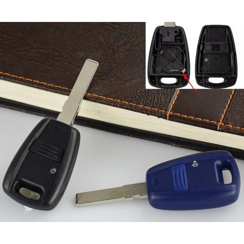 OkeyTech Car Key Shell For Fiat Punto Doblo Bravo Blank Replacement Transponder Case Fob 1 Button With Electronic Clip