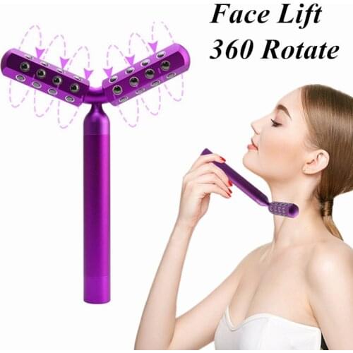Electric Roller Massage Instrument 3D Vibration Germanium Grain Beauty Bar Wholesale Facial Roller Bar Electric Beauty