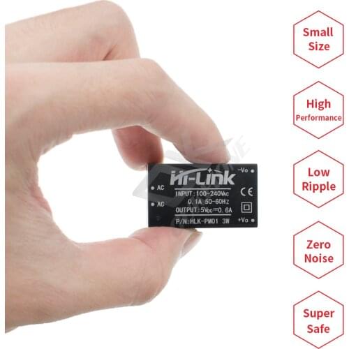 HLK-PM01 HLK-PM12 Universal 110V 220V AC to 5V 12V DC Mini Power Supply Module Smart Home Switch Power Ultra-compact Model Power